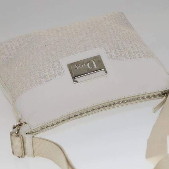 DIOR Trotter Canvas Shoulder Bag White Silver - Picture 6 of 12